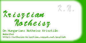 krisztian notheisz business card