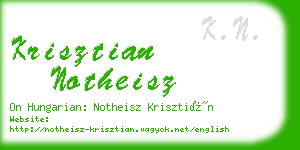 krisztian notheisz business card